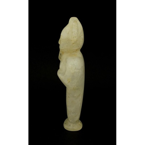 526 - Carved crystal mythical figure, 10.5cm high