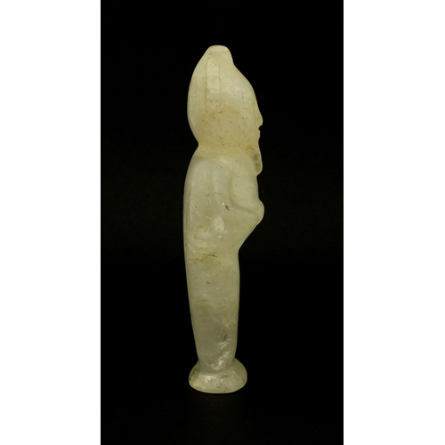 526 - Carved crystal mythical figure, 10.5cm high