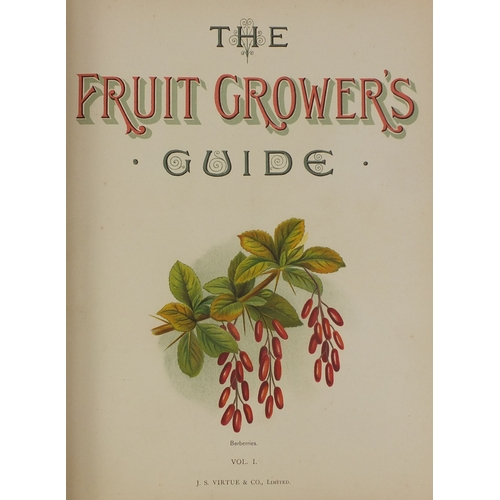 183 - The Fruit Growers Guide - Five hardback books, volumes one, two, three, four and five, with coloured... 