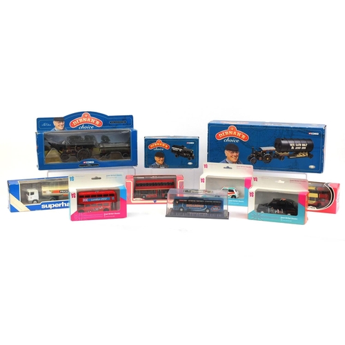 2333 - Group of boxed die cast vehicles including three Corgi Dibnah's Choice steam vehicles and London Oly... 