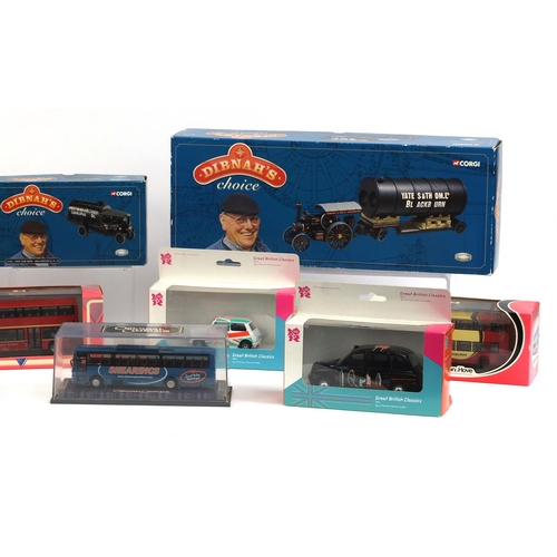 2333 - Group of boxed die cast vehicles including three Corgi Dibnah's Choice steam vehicles and London Oly... 