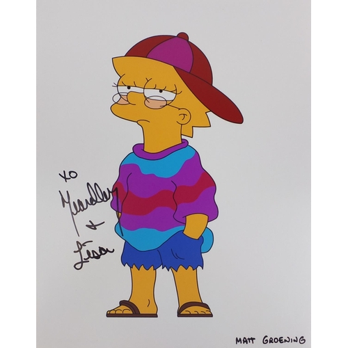 157 - Group of three Simpsons autographed prints together with a sketch of Comic Book Guy, signed by the v... 