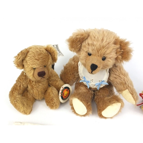 165 - Group of three teddy bears including a Bear Essentials Brewster limited edition No. 1217/1999 and a ... 