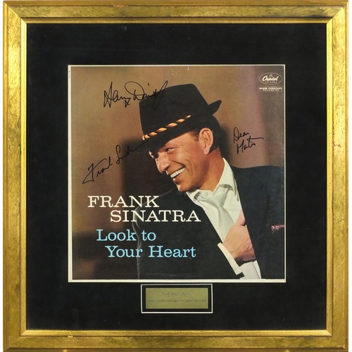 146 - Look To The Heart record sleeve, signed by The Rat Pack Frank Sinatra, Sammy Davies JR and Dean Mart... 