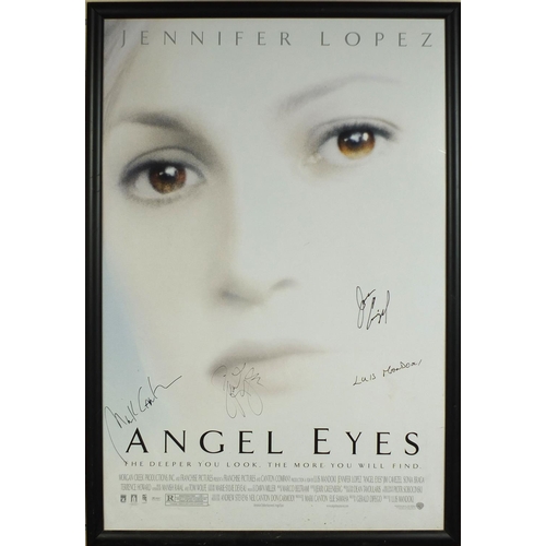 158 - US one sheet cast signed Angel Eyes film poster, framed 99cm 66cm excluding the frame