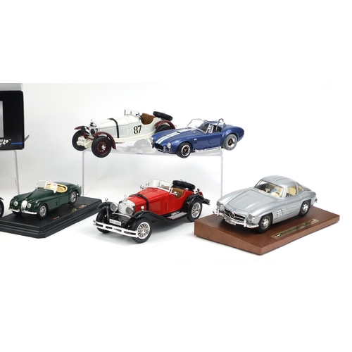 2332 - Group of die cast model vehicles including a boxed Austin 7 Deluxe Luxe Saloon 1932, Road Tuff and B... 