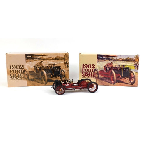 2326 - Boxed Exoto 1902 Ford '999' die cast model, scale 1:18, from the collection of Henry Ford, 21cm in l... 