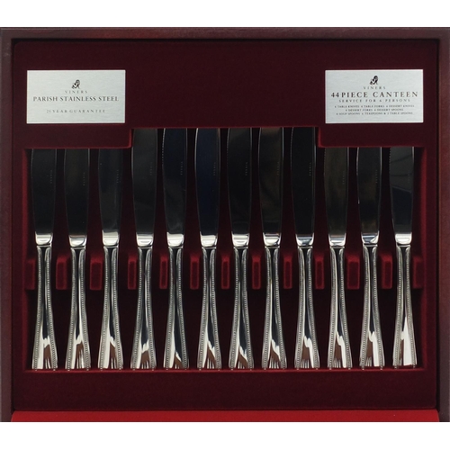 2183 - Viner's six place canteen of Parish stainless steel cutlery