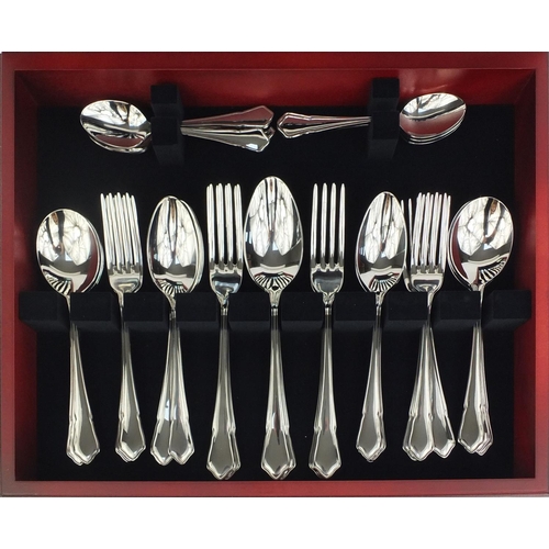 2125 - George Butler of Sheffield six place canteen of stainless steel cutlery