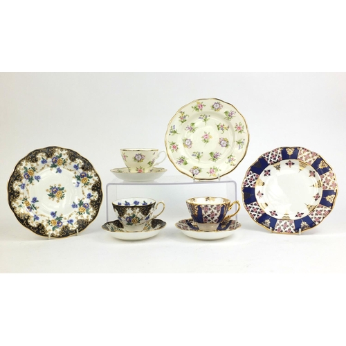 2176 - Group of three Royal Albert Trios from one hundred years of Royal Albert collection, comprising 1900... 