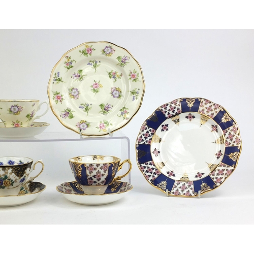 2176 - Group of three Royal Albert Trios from one hundred years of Royal Albert collection, comprising 1900... 