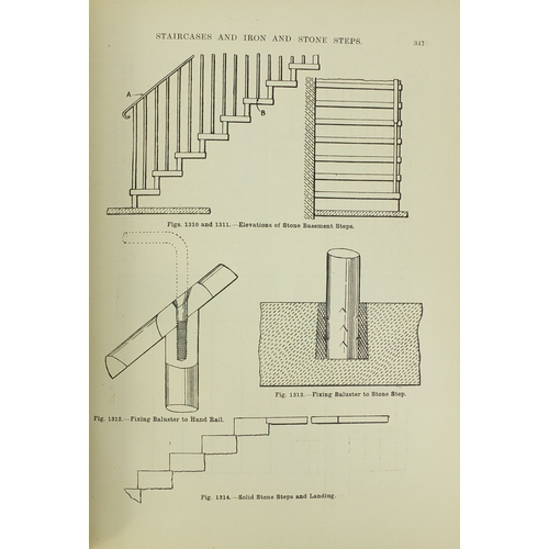 186 - Cassell's Building Construction by Prof Henry Adams - Two leather bound hardback books, one includin... 