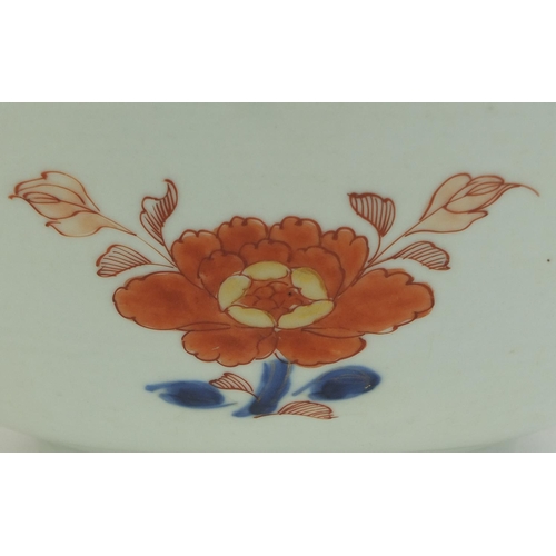 376 - Chinese porcelain punch bowl hand painted in the Imari palette with birds of Paradise, 27cm in diame... 