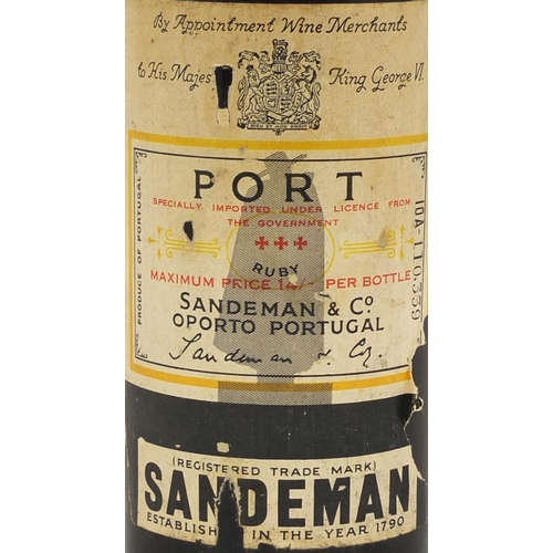 106 - Bottle of vintage Sandeman Port, undated