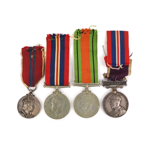 265 - British Military interest medal group including George V India long service medal awarded to S-SJT.W... 