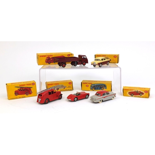 246 - Group of five boxed Dinky toys including 421 British Railways electric articulated lorry and a 250 S... 