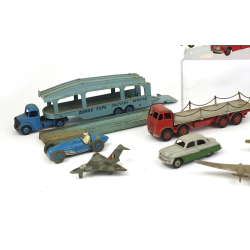 247 - Group of Dinky toys including planes, Royal Mail van, Post Office telephone vans and a Dinky toys de... 