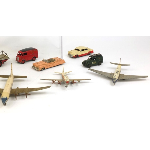 247 - Group of Dinky toys including planes, Royal Mail van, Post Office telephone vans and a Dinky toys de... 