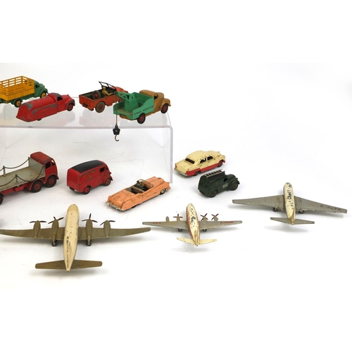 247 - Group of Dinky toys including planes, Royal Mail van, Post Office telephone vans and a Dinky toys de... 