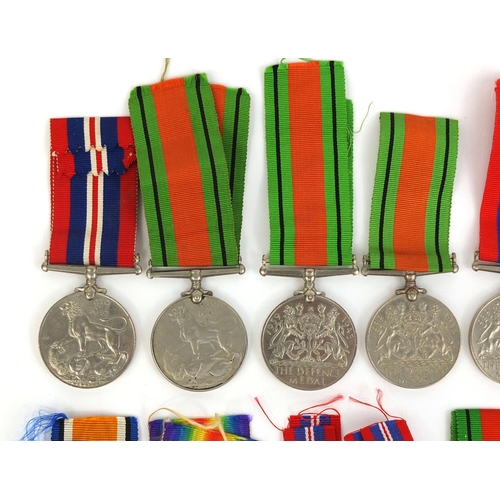 275 - Collection of British Military interest World War II medals including 1939-45 defence medal and the ... 