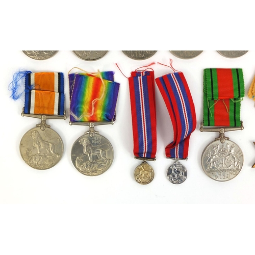 275 - Collection of British Military interest World War II medals including 1939-45 defence medal and the ... 