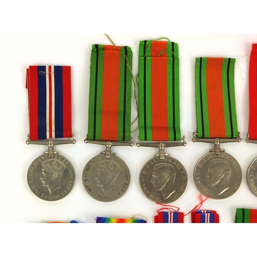 275 - Collection of British Military interest World War II medals including 1939-45 defence medal and the ... 