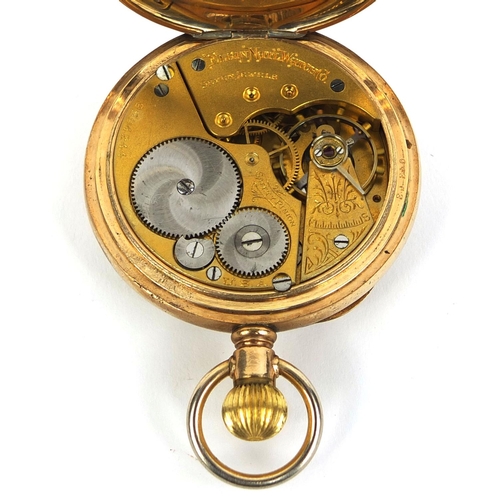 876 - Gentleman's gold plated Elgin open face pocket watch, No.9594244 to the movement, 5cm in diameter, a... 