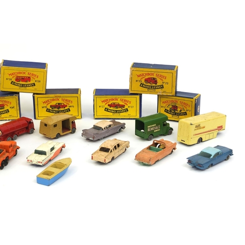 249 - Collection of boxed and unboxed Lesney 'Matchbox' series die cast vehicles including No.17, No.11, N... 