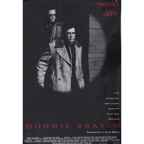 169 - Group of three US one sheet film posters comprising Donnie Brasco, Bad Boys and The Last Samurai, ea... 