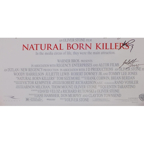 160 - US one sheet cast signed Natural Born Killers film poster, approximately 104cm x 70cm