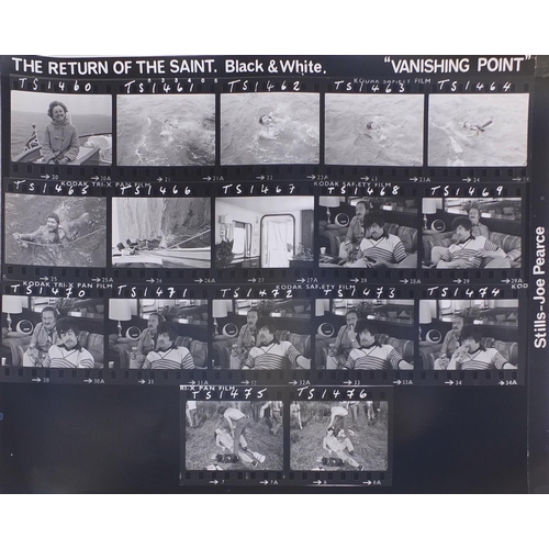 143 - Group of eight photographic sheets from The Return of the Saint, each 41cm x 31cm