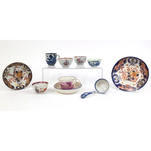 546 - Selection of hand painted Oriental and English porcelain teawares, including cups, saucers and tea b... 