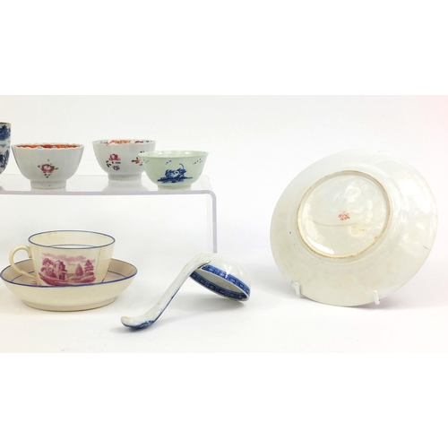 546 - Selection of hand painted Oriental and English porcelain teawares, including cups, saucers and tea b... 