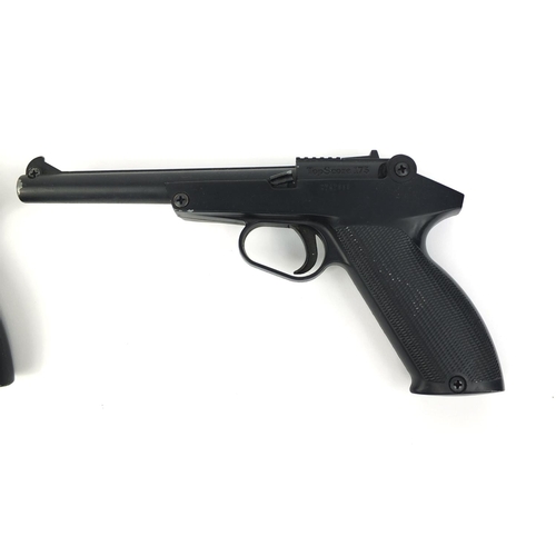 311 - Two vintage healthways topscore BB air pistol including a boxed example, model No.0747885 and No.103... 