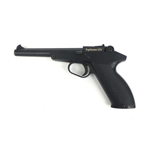 311 - Two vintage healthways topscore BB air pistol including a boxed example, model No.0747885 and No.103... 