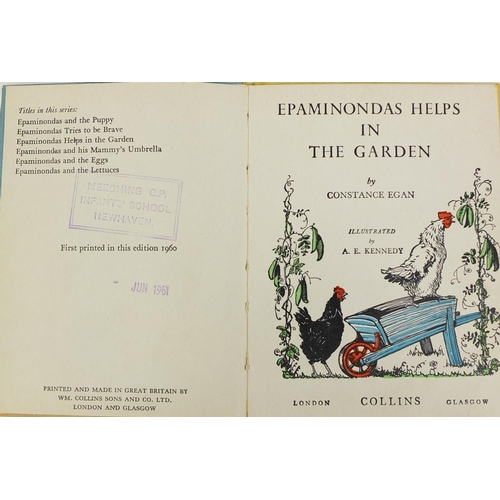 190 - Two vintage children's Epaminondas hardback books, comprising Helps in the Garden and Try's to be Br... 