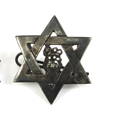 282 - Two Military interest cap badges, Star and Lion, each 4cm wide