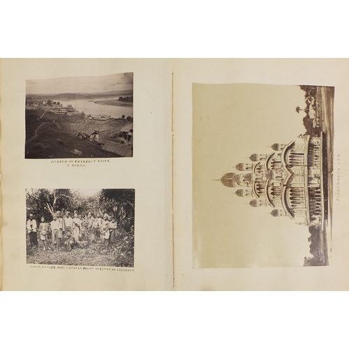 138 - 19th century album of black and white photographs  containing mostly social history and Military exa... 