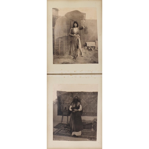 139 - 19th century album of black and white photographs mostly of the Middle East including North Africa a... 