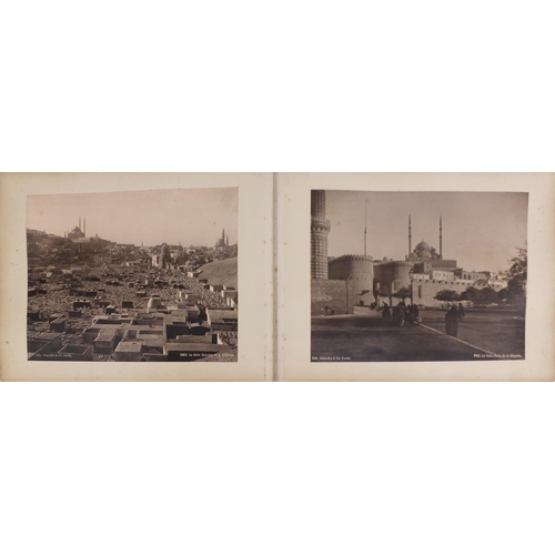 139 - 19th century album of black and white photographs mostly of the Middle East including North Africa a... 