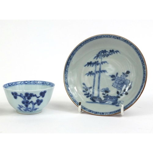 413 - Collection of Chinese cargo ceramics comprising a tea bowl  and two saucers from the Nanking cargo a... 