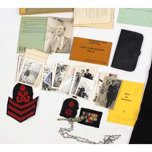 295 - British Military interest World War II Naval uniform and ephemera relating to Frank Dormer and Miss ... 