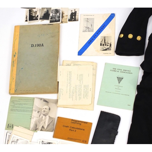 295 - British Military interest World War II Naval uniform and ephemera relating to Frank Dormer and Miss ... 