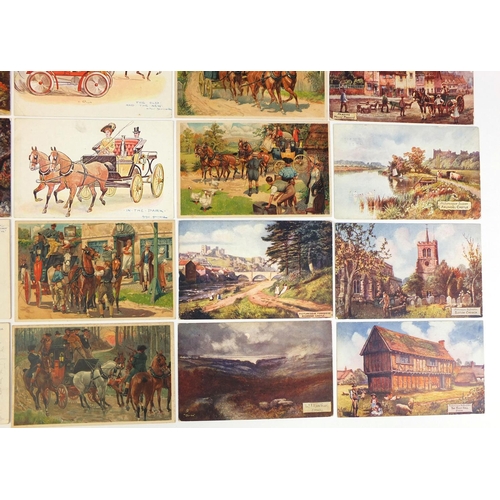 209 - Group of postcards including Olett greetings cards, art cards, stagecoaches and Military examples