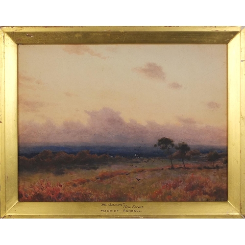 921 - Maurice Randall - Pastel onto paper 'Blackdown' New Forest, gilt framed, 30cm x 22.5cm excluding the... 