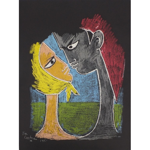 974 - ** DESCRIPTION AMENDED 3/3 ** Jean Cocteau - Two pencil numbered limited edition coloured prints, ab... 