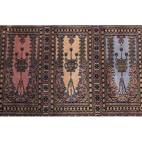 2048 - Rectangular Pakistan carpet runner having an all over Saph design, 200cm x 61cm