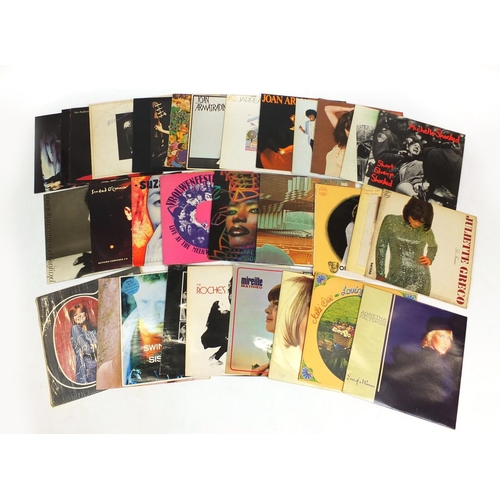 2301 - Collection of LP records including Michelle Shocked and Paul Smith examples, housed in a carrying ca... 