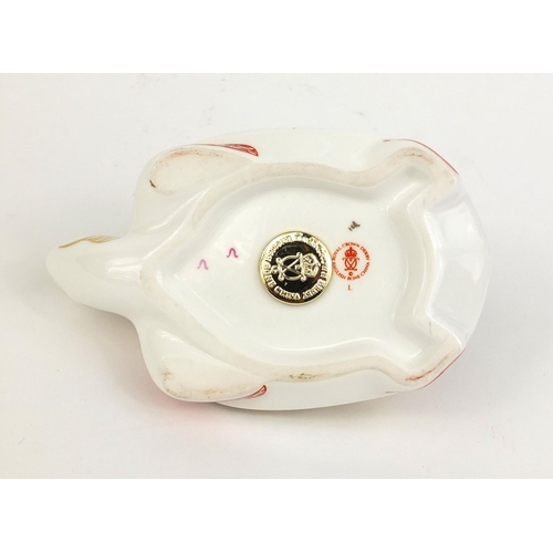 2088 - Royal Crown Derby tortoise paperweight with gold stopper, factory marks to the base, 12cm in length