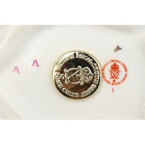 2088 - Royal Crown Derby tortoise paperweight with gold stopper, factory marks to the base, 12cm in length